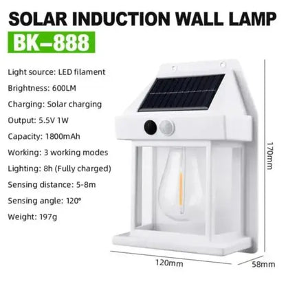 Solar Tungsten Outdoor Rechargeable Lamp